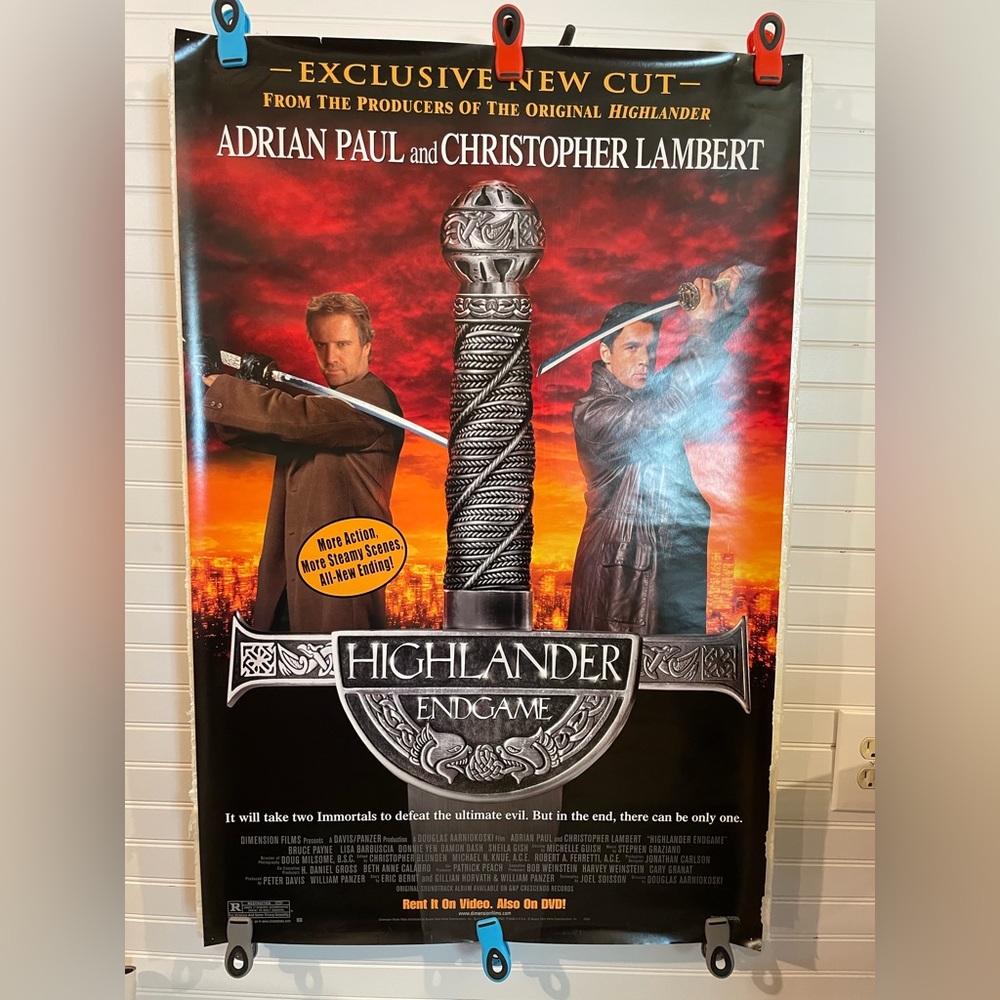 Vintage “Highlander Endgame” (2000)Original One Sheet Movie
Store Poster “27×40”